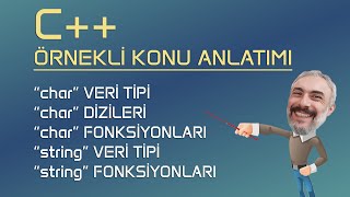 C Örnekli Konu Anlatımı quotcharquot quotcharquot Dizileri quotstringquot quotcharquot ve quotstringquot Fonksiyonları [upl. by Ardnazil]