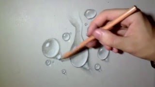 Як намалювати краплі  3D малюнки  How to draw drops of water [upl. by Linad486]