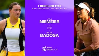 Jule Niemeier vs Paula Badosa  2024 Bad Homburg Round of 16  WTA Match Highlights [upl. by Hertha]