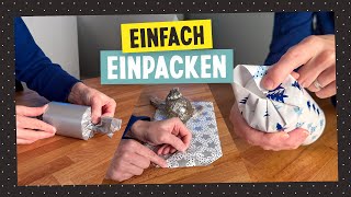 Runde und unförmige Geschenke verpacken  3 einfache Ideen [upl. by Edniya]