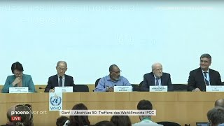 Weltklimarat IPCC Pressekonferenz aus Genf zum KlimawandelSonderbericht [upl. by Ramma169]