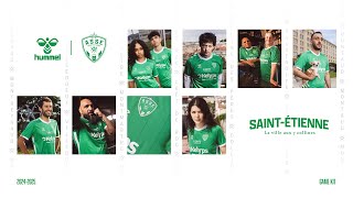 SaintÉtienne la ville aux 7 Collines  hummel et lASSE révèlent le nouveau maillot domicile 2425 [upl. by Dnanidref153]