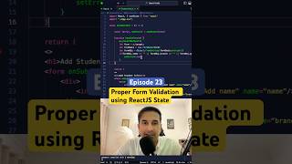 Form Validation with Error Msg using State in React 😎 reactjstutorial [upl. by Yehc]