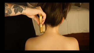 ASMR Nape of Neck  Hair Play  Real Person NO TALKING [upl. by Neelat248]