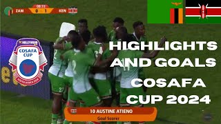 Zambia vs Kenya 02  Highlights and Goals  COSAFA Cup 2024 [upl. by Nortyad]