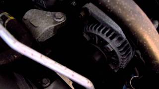 2005 Toyota Corolla 1ZZFE Engine With Old OEM Serpentine Belt Chirping Sound  Before Replacing [upl. by Urina]