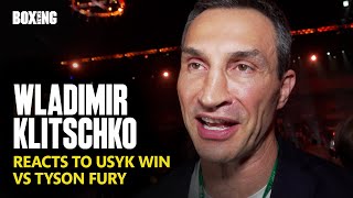 Wladimir Klitschko Ecstatic Reaction To Usyk Win vs Fury [upl. by Maurreen217]