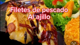 Filetes de pescado al ajillo [upl. by Mullins119]