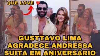 Gusttavo Lima discursa em ANIVERSÁRIO e AGRADECE a ESPOSA Andressa Suita em fala EMOCIONANTE [upl. by Silver462]