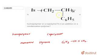 Is a homopolymer or a copolymerIs it an addition or a condensation polymer [upl. by Metzgar]