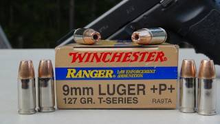 Winchester Ranger TSeries 9mm P 127 gr JHP AMMO TEST [upl. by Akkim841]