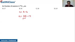 Number of nucleons KCET 11th Chemistry Structure of Atoms [upl. by Niel]