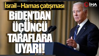 ABD Başkanı Biden Biz İsrail’in Yanında Duruyoruz [upl. by Attirb]