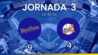 JORNADA 3 RESUMEN  Navegantes del Magallanes 9  Caribes de Anzoátegui 4  LVBP 2324 241023 [upl. by Nennerb]