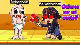 BEBENOOBSI LE DECLARA SU AMOR A BEBENOOB 😂😱 ¿LE DIJO QUE SI MINECRAFT [upl. by Grosberg]