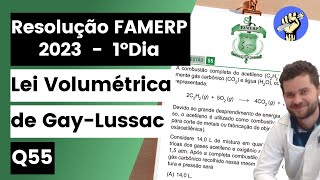 ✏️FAMERP 2023  A combustão completa do acetileno C2H2 gera exclusivamente gás carbônico CO2 e [upl. by Claudian]