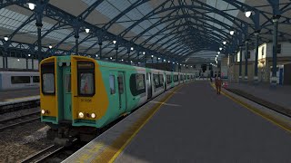 Train Simulator TSC24 Sussex Lines 2U10 0711 Brighton to West Worthing AP313 [upl. by Adnoloy]