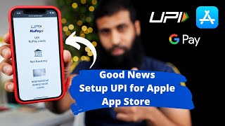 Setup UPI GPAY for Apple App Store Payments  How to add upi to payment method in iPhone [upl. by Nywloc528]