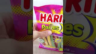 Haribo pailles unboxing ASMR satisfying haribo gummy sour [upl. by Jamie]