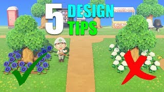 5 MORE Design Tips For YOUR Island  Animal Crossing New Horizons [upl. by Sadnak]