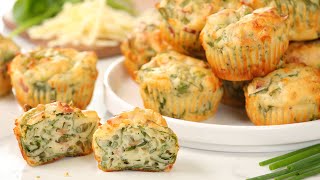 Bacon Cheddar Breakfast Muffins  Easy Make Ahead Breakfast Recipe [upl. by Yemaj]