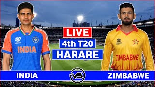 India vs Zimbabwe 4th T20 Live  IND vs ZIM 4th T20 Live Scores amp Commentary [upl. by Ana301]