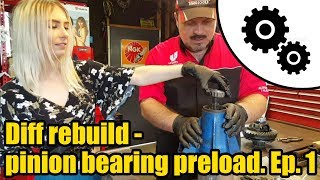 Diff rebuild  how to set pinion bearing preload Ep1 1023 [upl. by Jesselyn]