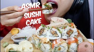 ASMR SUSHI CAKE Eating Sounds NO TALKING Thank You for 200k  SASASMR [upl. by Anderson]