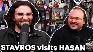 Stavros Halkias Visits Hasan And Roasts Him [upl. by Ilahtan]