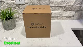 Brightown Outdoor Solar LED Patio String Lights Review [upl. by Esialb]