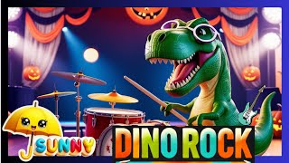 Dino Rock en Halloween 🎃  Canción de Dinosaurios para Niños  Fiesta de Halloween con Música [upl. by Maher]