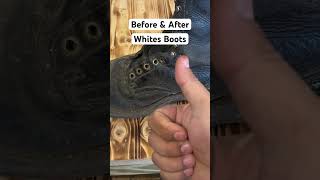 Whites boots before and after bootmaker shoerepair bootrepair [upl. by Klina64]