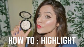 How to Apply Highlighter  Makeup Tutorial for Beginners [upl. by Gil]