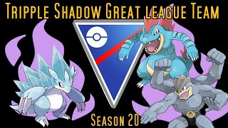 Best Tripple Shadow Team For The Great League  Season 20 [upl. by Etnod]