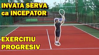 Cum sa inveti SERVA ca INCEPATOR la Tenis De Camp  Progresii [upl. by Seton]