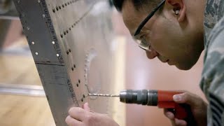 US Air Force TSgt Richard Bazen Aircraft Structural Maintenance [upl. by Akcinat]