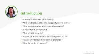 Riverside Properties amp Conveyancing  The Key Issues Considered  Webinar [upl. by Aleel]