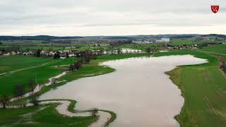 Feuchtgebiete  Hochwasser Schlüsselfeld bis Wachenroth [upl. by Buna27]