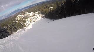 Borovets  Cherveno Zname  Skiing Black Run Bulgaria [upl. by Ettenotna]