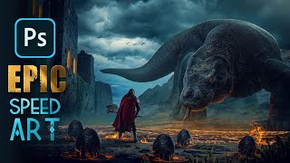 Epic Cinematic Photo Manipulation Speed Art  Photoshop Tutorial [upl. by Fawne250]