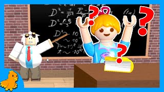 STRENGER MATHE LEHRER IN DER SCHULE Entkommt Hannah😨 Obby  Playmobil Familie Vogel Roblox [upl. by Aisor285]