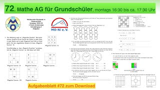 72  Mathe AG Grundschüler  Mathe Olympiade 2023  2024  1 Stufe  Klasse 4 [upl. by Arateehc]