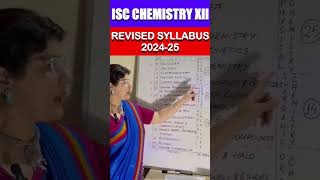 CHEMISTRY REVISED SYLLABUS  SC CLASS 12  202425 [upl. by Daenis491]