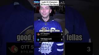 The worst game of the season so far Leafs 03 Senators leafs Toronto ottawa senators [upl. by Ahsirat201]