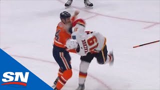 Zack Kassian And Matthew Tkachuk Reignite Feud By Dropping The Gloves [upl. by Yema151]