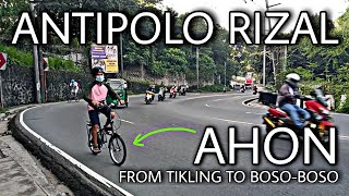 Antipolo Rizal Climb Tikling Taktak Cathedral Olalia Rd Puting Bato BosoBoso Bike RideTour [upl. by Mcgean]