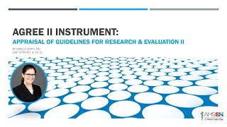 AGREE II Instrument Overview [upl. by Haskel]