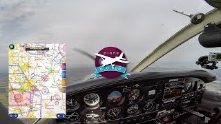 PA28  Wellesbourne To Nottingham  East Midlands Class D Zone Transit  ATC Audio [upl. by Teresina]