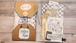 Interactive page layout Stuffed Junk Journal single page signature tutorial junkjournalideas [upl. by Hayidah]