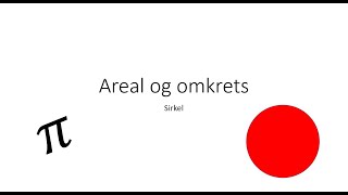 Areal og omkrets av sirkler [upl. by Justine]